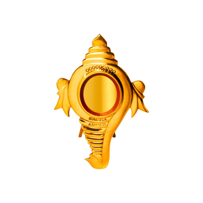 ARANMULA KANNADI Traditional Shankh Stand Kannadi Brass Metal Mirror