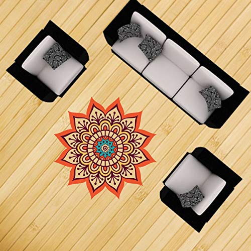 Diwali Special - Colourful Decorative Rangoli Sticker Size- 30 cm x 30 cm Set of 2 (AS139)