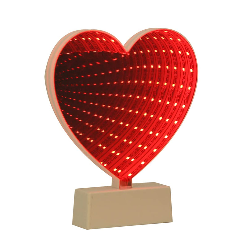 TAYHAA Heart Shaped LED Lighting with Rose Tinted Mirror