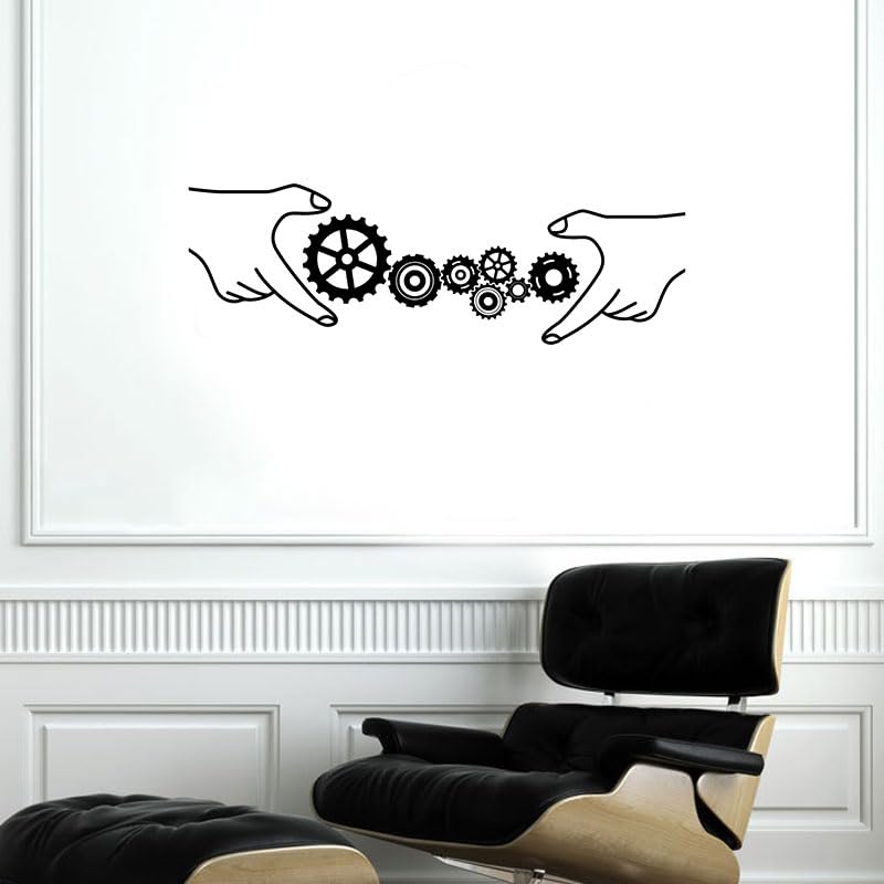 GADGETS WRAP Wall Decal Vinyl Sticker Gear Teamwork for Office Home Wall Decoration