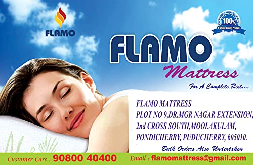 Flamo Mattress Organic Kapok Silk Cotton Ilavam Panju Double Cot Mattress (6 x 4 ft / 72 x 48 x 6 inch),Multicolour.