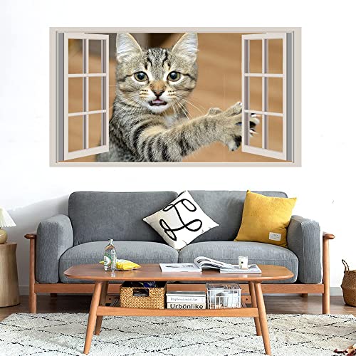 GADGETS WRAP Printed Wall Decal Sticker Fake Window Style Decal (90cm x 50cm) - No not Now Kitti