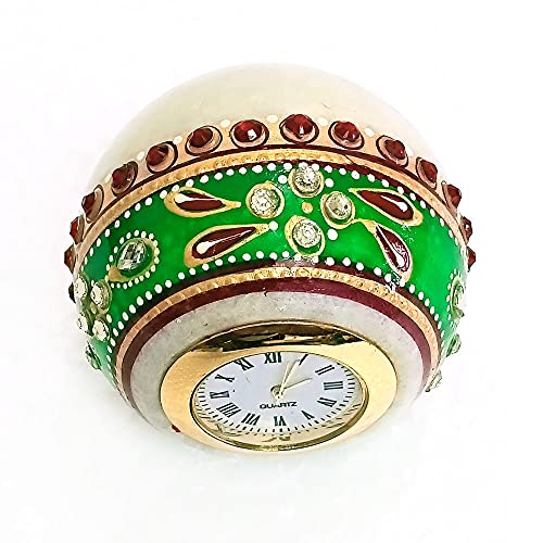 Handicraft Kingdom Small Analog Clock for Study Table & Kids Boys Girls Students with Ganesh Chowki| Approx Size (4 x 4 Inch) & Wt (600 Gm) Pack of 4