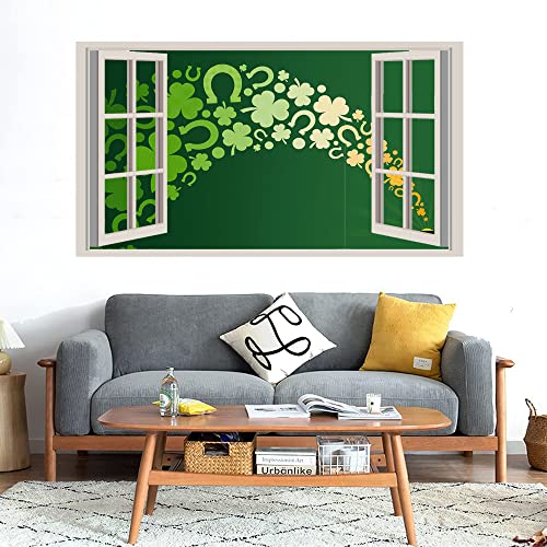 GADGETS WRAP Printed Wall Decal Sticker Fake Window Style Decal (90cm x 50cm) - Lucky Charm