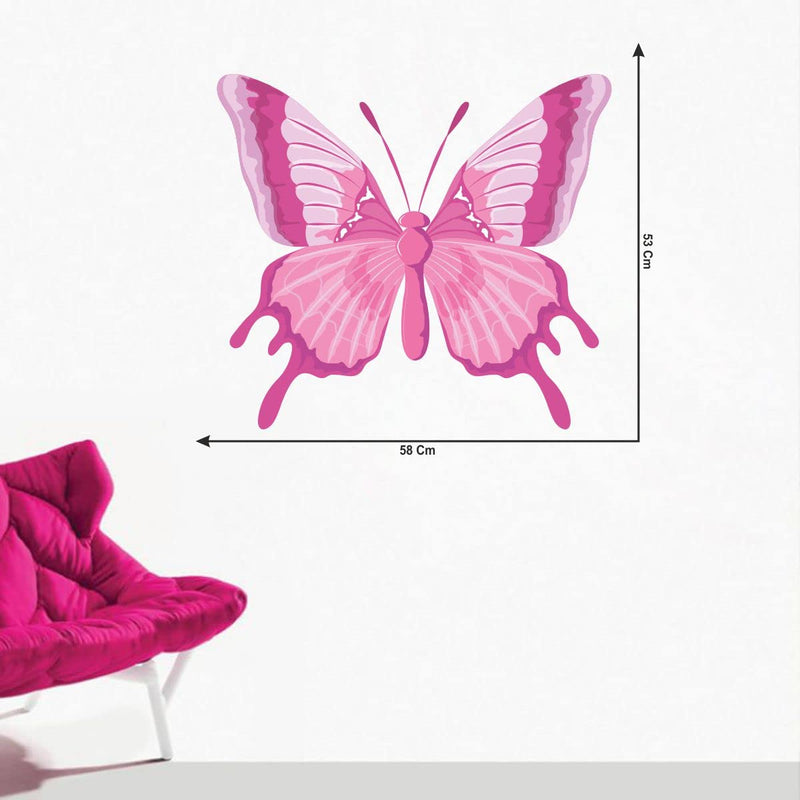 Decor Kraft Butterfly Wall Sticker & Decal,Size- 58 Cm X 42 Cm,Nature