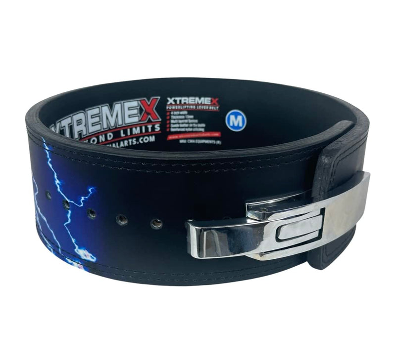 Xtremex 13mm Weightlifting Lever Belt Powerlifting Belt for Men and Women DB Thunder (L)