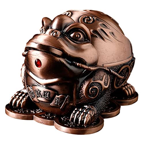 MYADDICTION Retro Style Toad Ashtray Cigarettes Holder Smoking Home Office Smokers Gift Red Bronze