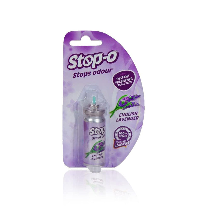 Stop-O One Touch Power Spray Refill, Instant Bathroom/Toilet Freshener, English Lavender Fragrance- Pack of 3 (12 ml in each Refill)