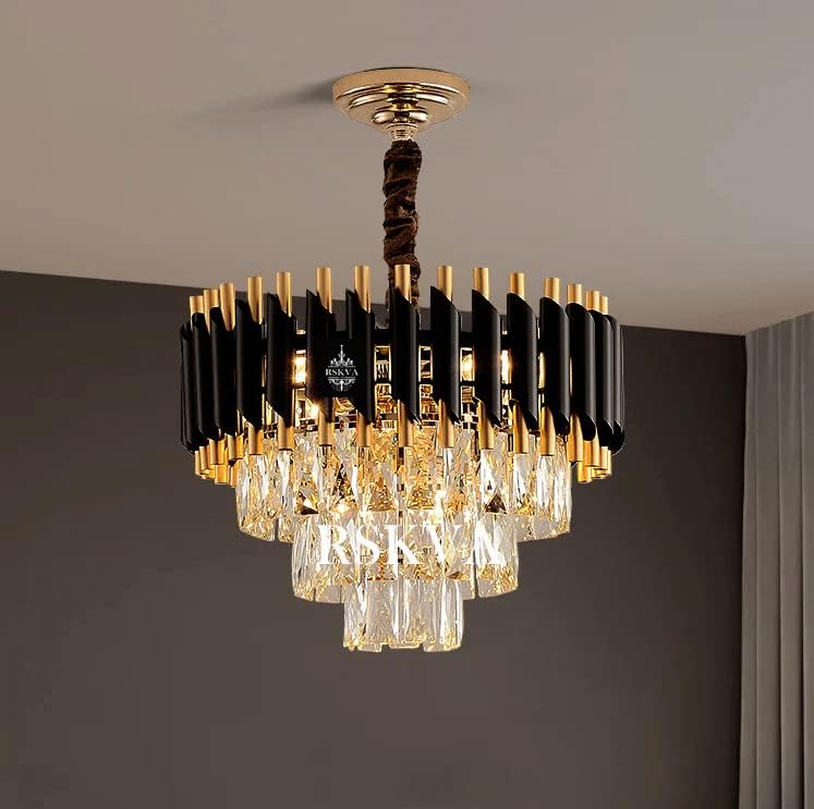 RSKVA Black Mamba Round Chandelier (400 MM)glass