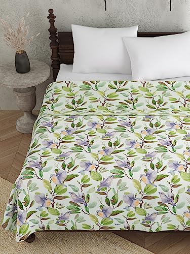 EVER HOME Pure Cotton 120 GSM Reversible Soft Lightweight Printed Double Bed Blanket/AC Dohar/Skin Friendly Dohar-224X254CM