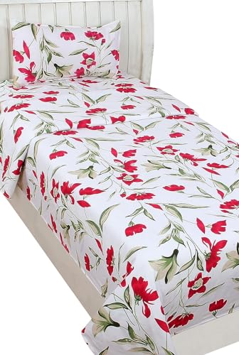 SPRING BOARD Cotton Blend 180 TC Single Bed Size Bedsheet with 1 Pillow Cover - Bedsheet for Single Bed (AMB=59)