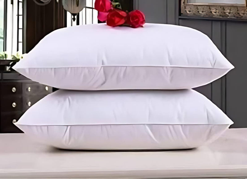 Rehen Sehen Pillow Bedroom & Living Room Sleeping Pillow, Luxurious Bed Pillows Sofa White Microfiber Set 16X24 inches Microfibre Pillow(Solid Pillow) Set of 2