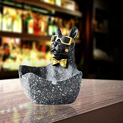 MYADDICTION Animal Figurine Ashtray Storage for Cigarettes Artware Office Decor Ornament Gray