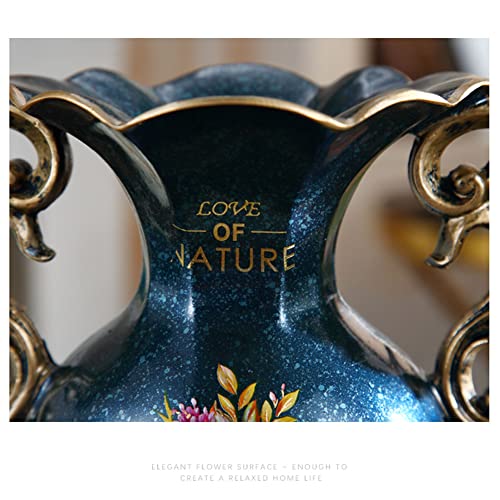 Retro Vase with Artificial Flowers Set, Fake Flowers Ornaments, Home Accessories, Home Decor and Table Centerpieces Vase