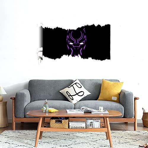 GADGETS WRAP Printed Wall Decal Sticker Scratched Paper Style Wall Decal (90cm x 50cm) - Panther Purple neon