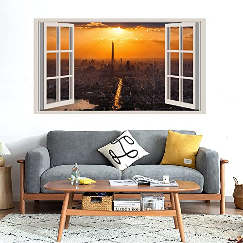 GADGETS WRAP Printed Wall Decal Sticker Fake Window Style Decal (90cm x 50cm) - tianjin City China