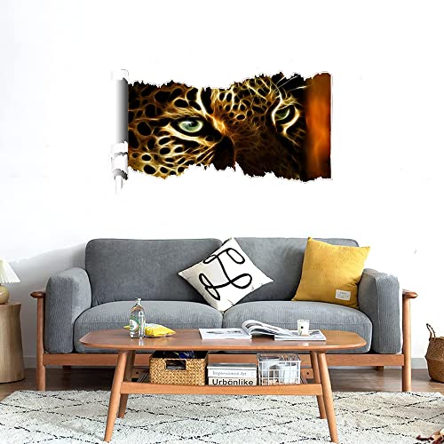 GADGETS WRAP Printed Wall Decal Sticker Scratched Paper Style Wall Decal (90cm x 50cm) - Golden Tiger