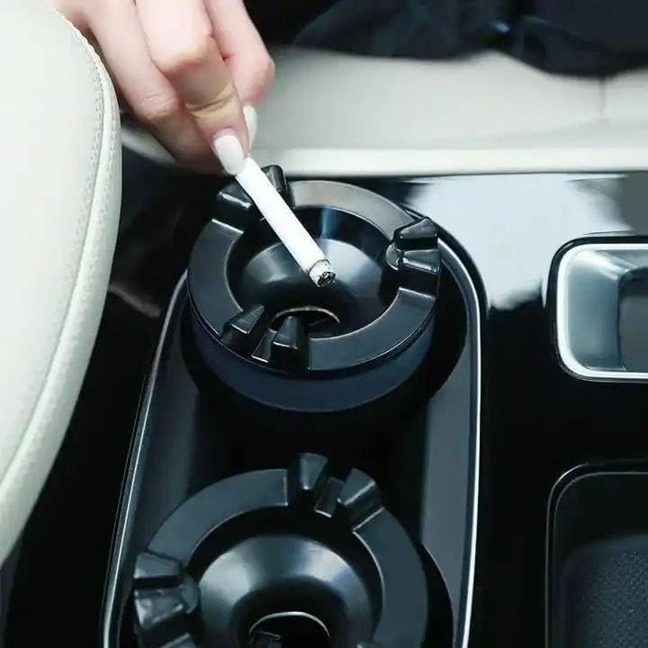 BLINE Ashtray with Water Tank Outdoor Portable Smell Proof Smokeless Ash Tray for Car Indoor Courtyard Terrace Desktop Office Smoking Ash Tray Smokeless Ash tray, Car Ashtray With Lid.