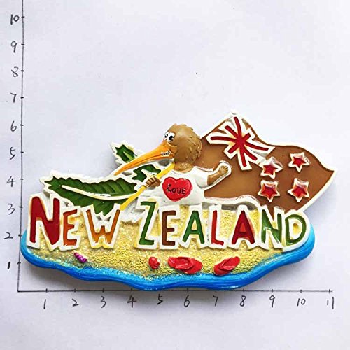 Wowobjects® Bird Kiwi Zealand 3D Strong Fridge Magnet Souvenir Tourist Gift Chinese Magnet Hand Made Craft Creative and Kitchen Decoration Magnetic Sticker