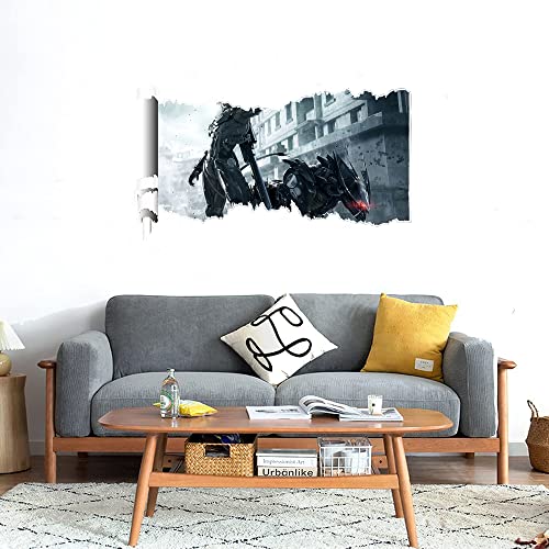 GADGETS WRAP Printed Wall Decal Sticker Scratched Paper Style Wall Decal (90cm x 50cm) - Metal Gear Rising Revengeance 2