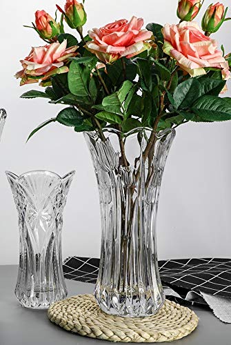 SQUICKLE Flower Vase Glass Pot for Living Room/Home/Office