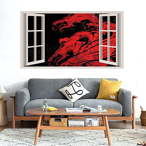 GADGETS WRAP Printed Wall Decal Sticker Fake Window Style Decal (90cm x 50cm) - Thrones