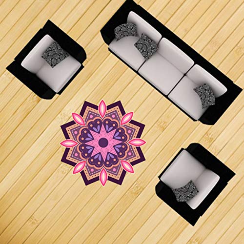 Diwali Special - Colourful Decorative Rangoli Sticker Size- 30 cm x 30 cm Set of 2 (AS158)