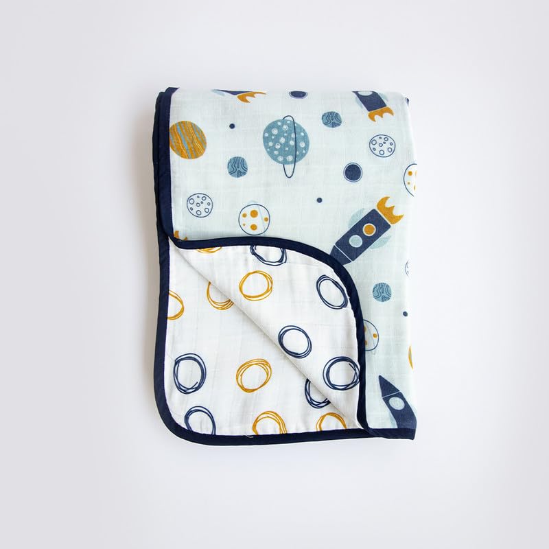 Yellow Doodle Baby Giraffe + Child of The Universe Reversible Muslin Blanket - Adorable Combo for Unisex Baby Ages 0-4 Years