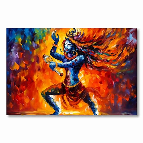 SAF paintings Shiva Painting | shiva paintings for living room | shiva painting for wall decoration | shiva painting canvas 24 inch x 36 inch SANF-CR38