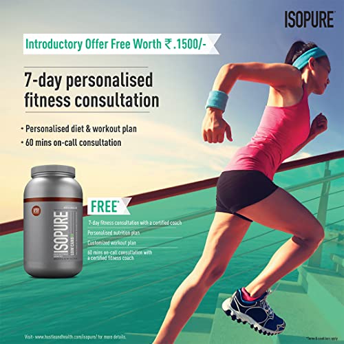 Isopure Whey Protein Isolate Powder (1 kg, Vanilla) with less than 1.5gm of Carbs and Vitamins for Immune Support