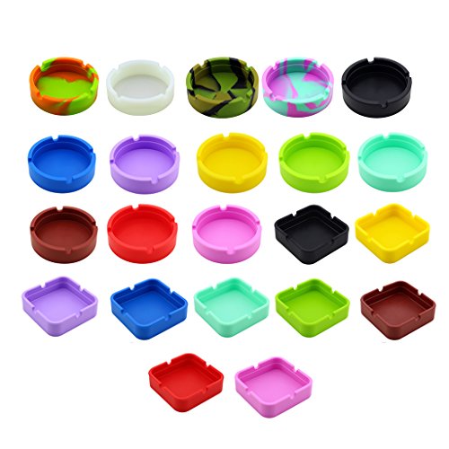Fashion My Day Creative Environmental Camoue Silicone Ashtray Green Camo