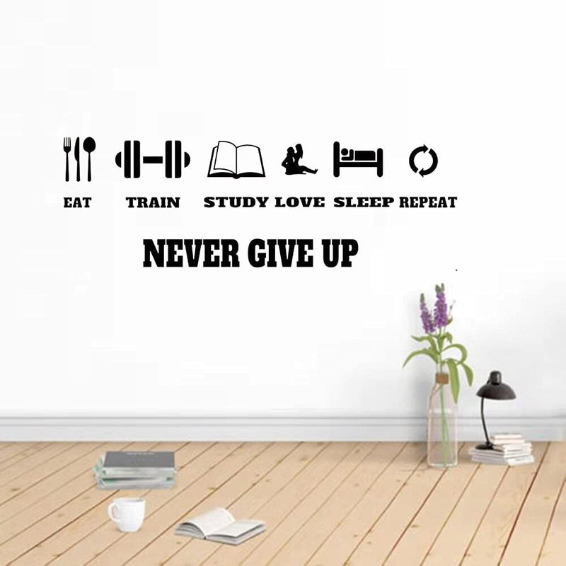 GADGETS WRAP Vinyl Decal Sticker Gym Motivation Quote (Item Finish Size : 57cm x 19cm)