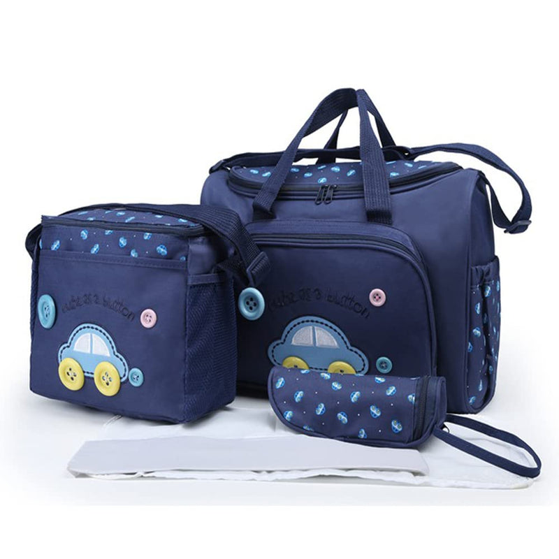 Baby Bucket Baby Diaper Nappy Changing Baby Diaper Bag Mummy Bag Handbag-(Pack of 4 – Navy Blue)