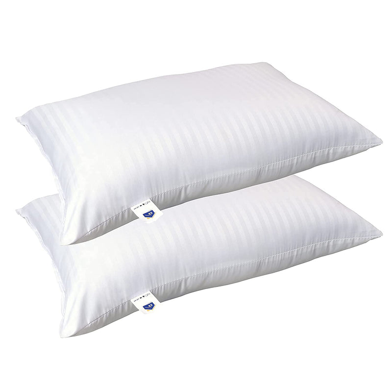 Magic Home 2-Piece Premium Bed Pillow Set, Microfibre, White, 41 X 61 X 17 Cm