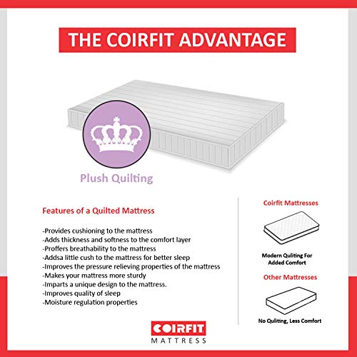 Coirfit Beetle with 36 Years of Trust 4-inch King Size Rebonded Foam Mattress with EPE Foam Core (84x72x4)