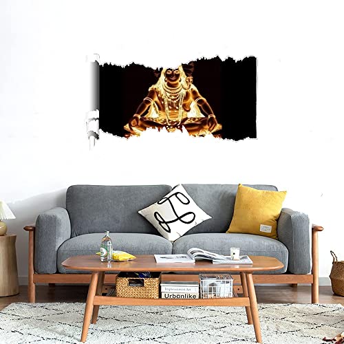 GADGETS WRAP Printed Wall Decal Sticker Scratched Paper Style Wall Decal (90cm x 50cm) - Shiva Glow