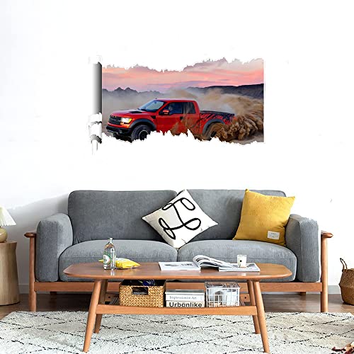 GADGETS WRAP Printed Wall Decal Sticker Scratched Paper Style Wall Decal (90cm x 50cm) - Truck