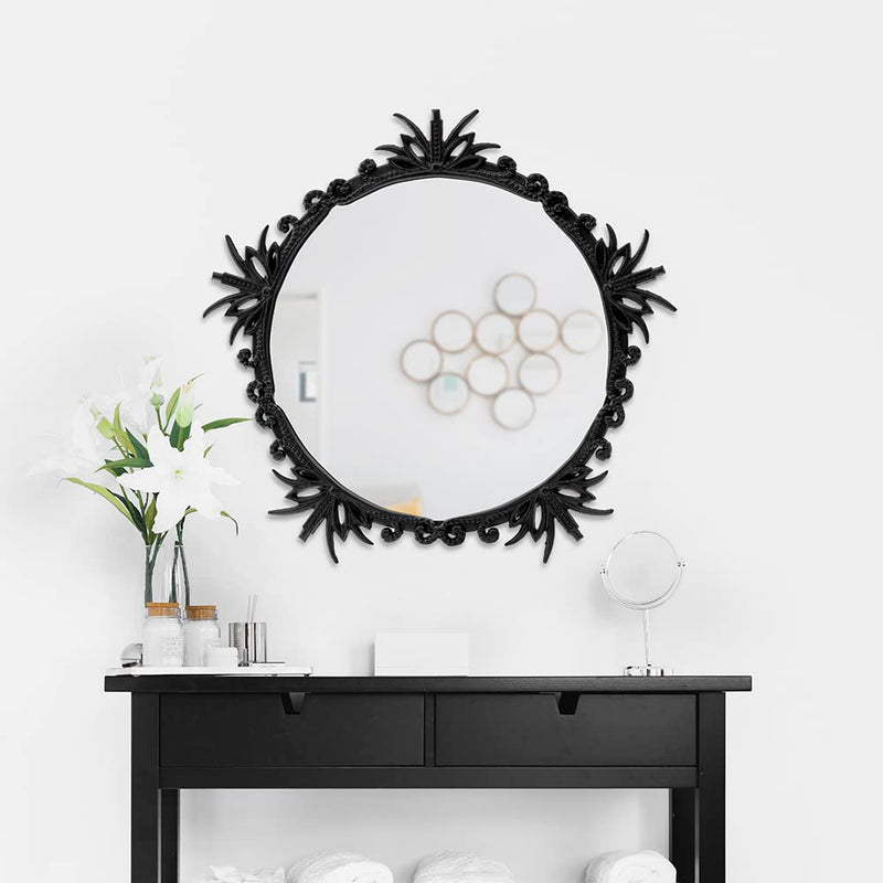 Wakefit Khiari Round Black Wall Mirror