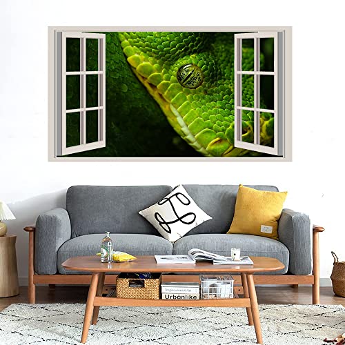 GADGETS WRAP Printed Wall Decal Sticker Fake Window Style Decal (90cm x 50cm) - Python