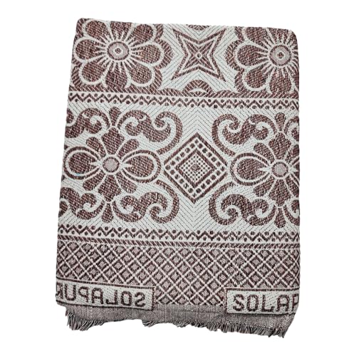 AMBIKA Stores Cotton Single Size 300 TC Solapur Chaddar Blanket, Multy Colour, Pack of 1, Skinfriendly