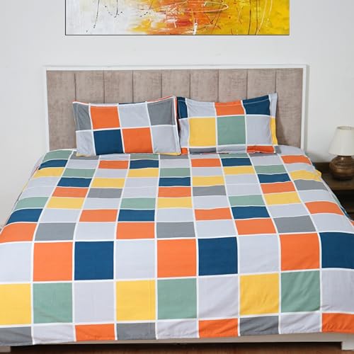 Global Premium Super Soft Cotton bedsheet with 2 Pillow Covers (Reqt)