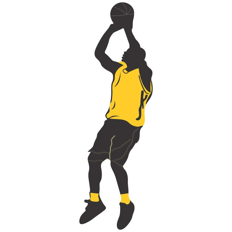 Tuffuk Basket Ball Player Large Vinyl Wallstickers for Home Decorations(100 cm x 30 cm)4TZ309