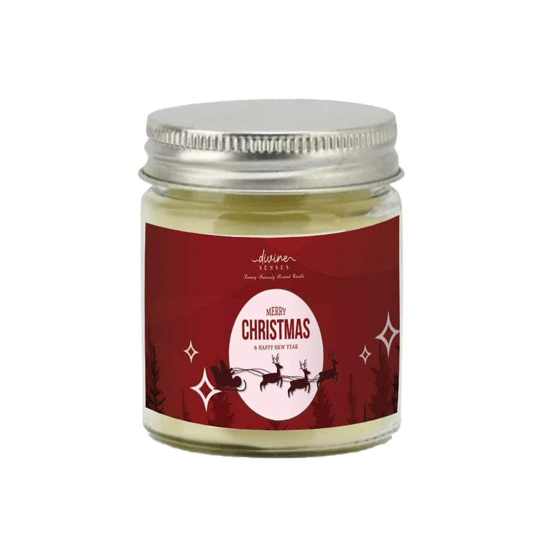 Divine Senses Festive Christmas Candles - Illuminate Your Holidays with Joy (Set of 4)