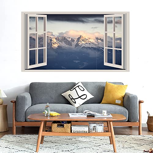 GADGETS WRAP Printed Wall Decal Sticker Fake Window Style Decal (90cm x 50cm) - Top Hills