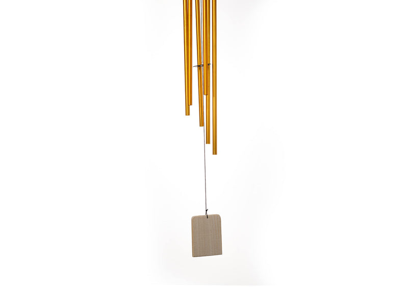 Tej Gifts Metal Wind Chime (6.5 x 6.5 x 66 cm, Golden)