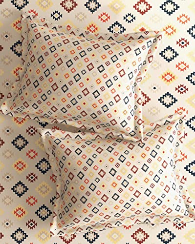 Portico New York Printed Shimmer Super Soft King Size Bedsheet with 2 Pillow Cover-274X274CM