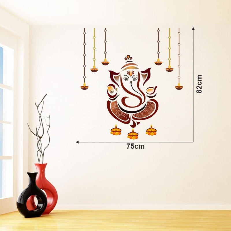 Delight Art Shree Lord Ganesha Ganpati ji Wall Sticker Size - (75 * 82) cm Model id - (DAMC00998L)