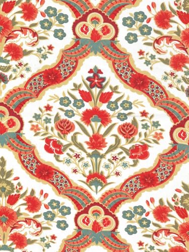 Salona Bichona Floral Orange Cotton Flannel Double Dohar.