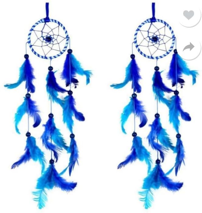 UVID ART and CRAFT SUPPLIES Feather Windchime (6 inch, Blue) BZ_Rteg