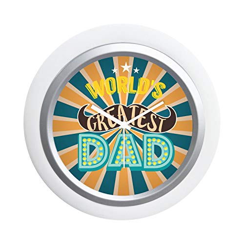 TheYaYaCafe Yaya Cafe Glitzy Worlds Greatest Dad Desk Clock for Father - 6x6 inches